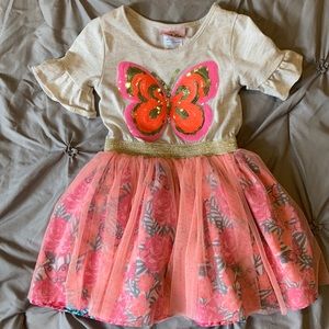 Size 3t sequined butterfly dress